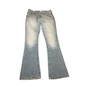 Y2K Abercrombie And Fitch Light Wash Flair Denim Jeans Sz 4 R VTG 90s Bratz